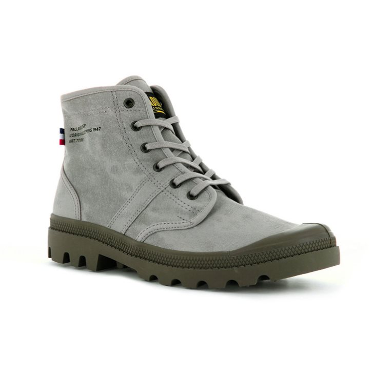 Pánské Boty Palladium Pallabrousse Legion WAX Šedé | CZ RUA-34X